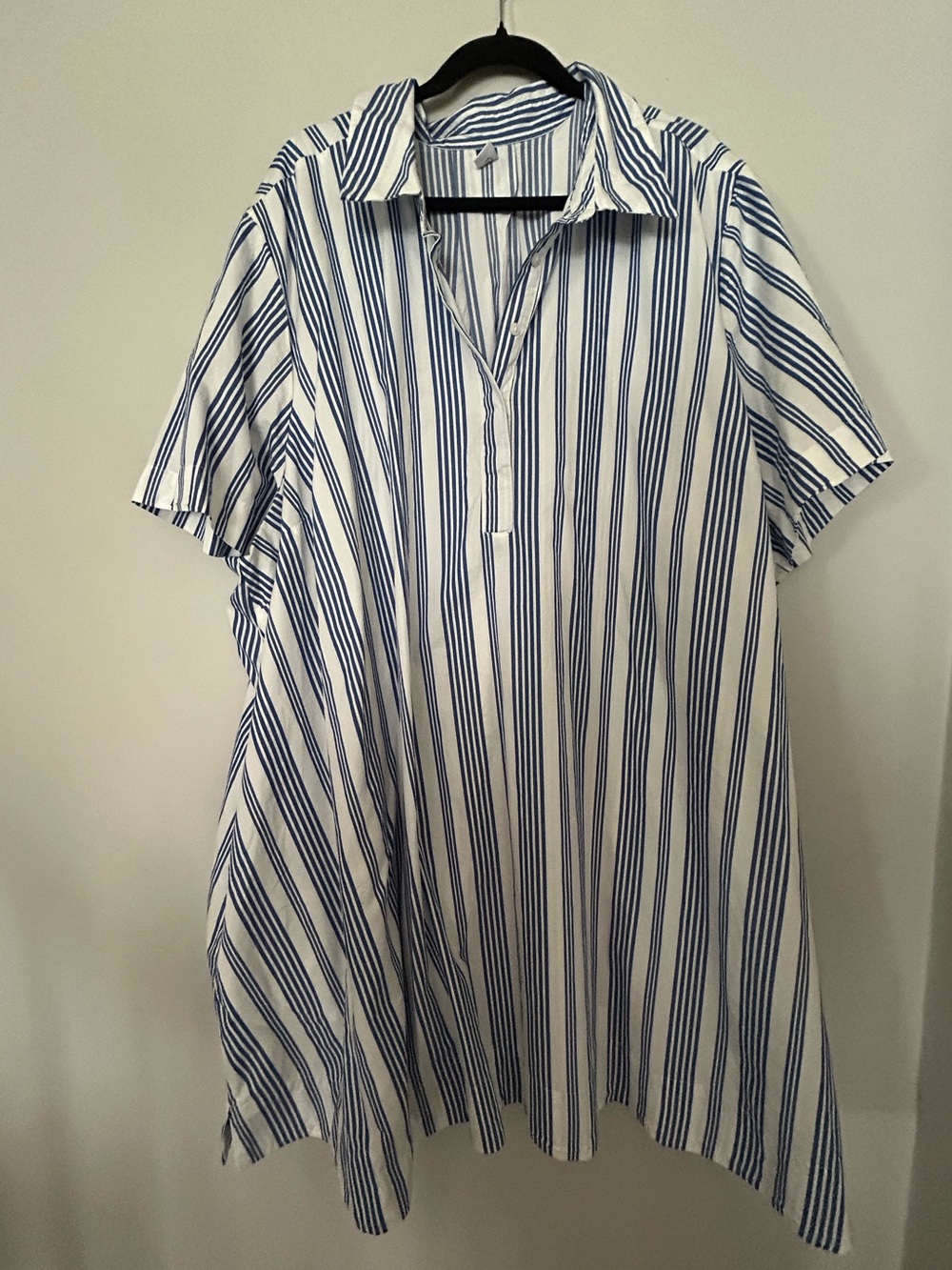 Old Navy 100% Cotton Blue and White Striped Dress with Pockets